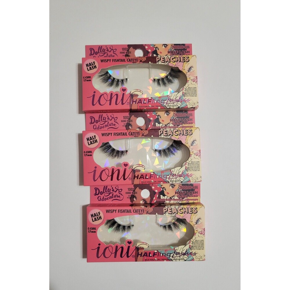 Ioni Lash Wispy Fishtail Cateye Halfling Eyelash Bundle Lot